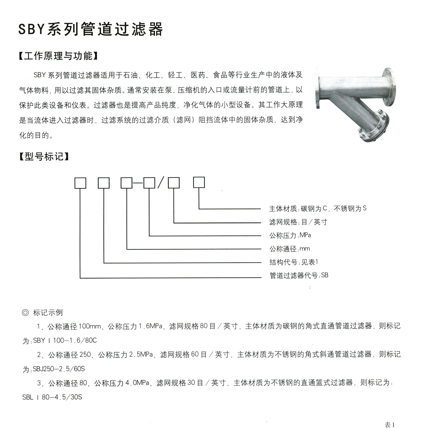 SBY型過濾器